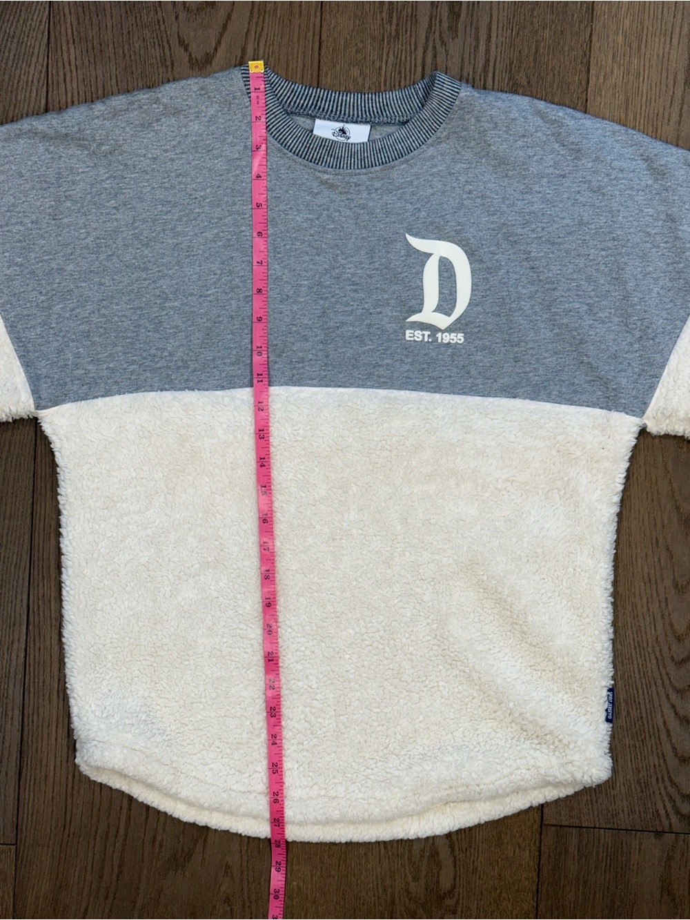 Disneyland Resort Gray & Cream Sherpa Fleece Spirit Jersey - Picture 9 of 9